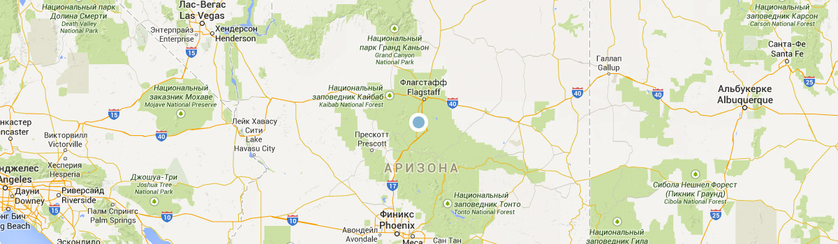 Седона на карте